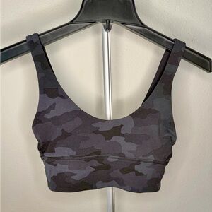 Lululemon Align Reversible Bra, Light Support, A/B Cup, Black/Heritage 365 Camo